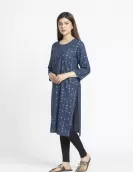 Blue Golden Printed Kurti | HIN0001 