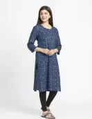 Blue Golden Printed Kurti | HIN0001 