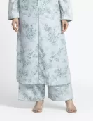 Light Green Floral Printed Straight Kurta Palazzo Set | HIN0032