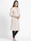 Pink Striped A-Line Kurti | HIN0033