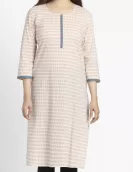 Pink Striped A-Line Kurti | HIN0033